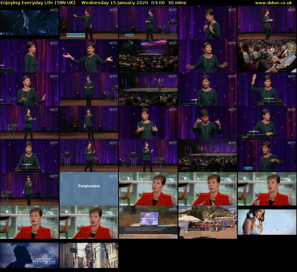 Enjoying Everyday Life (TBN UK) Wednesday 15 January 2020 03:00 - 03:30