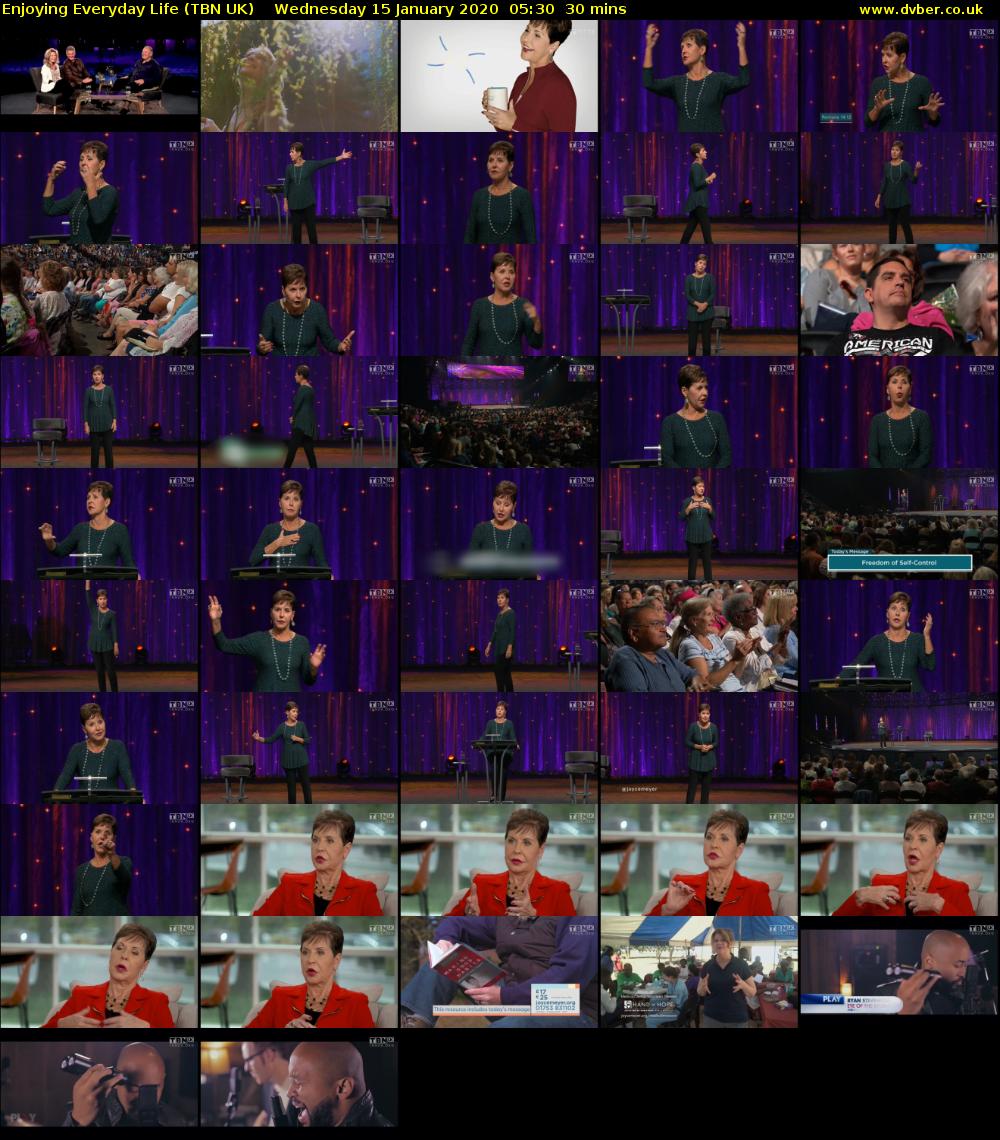 Enjoying Everyday Life (TBN UK) Wednesday 15 January 2020 05:30 - 06:00