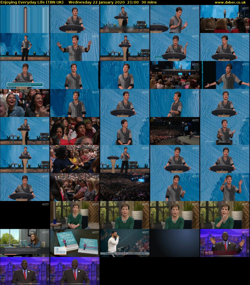 Enjoying Everyday Life (TBN UK) Wednesday 22 January 2020 21:00 - 21:30