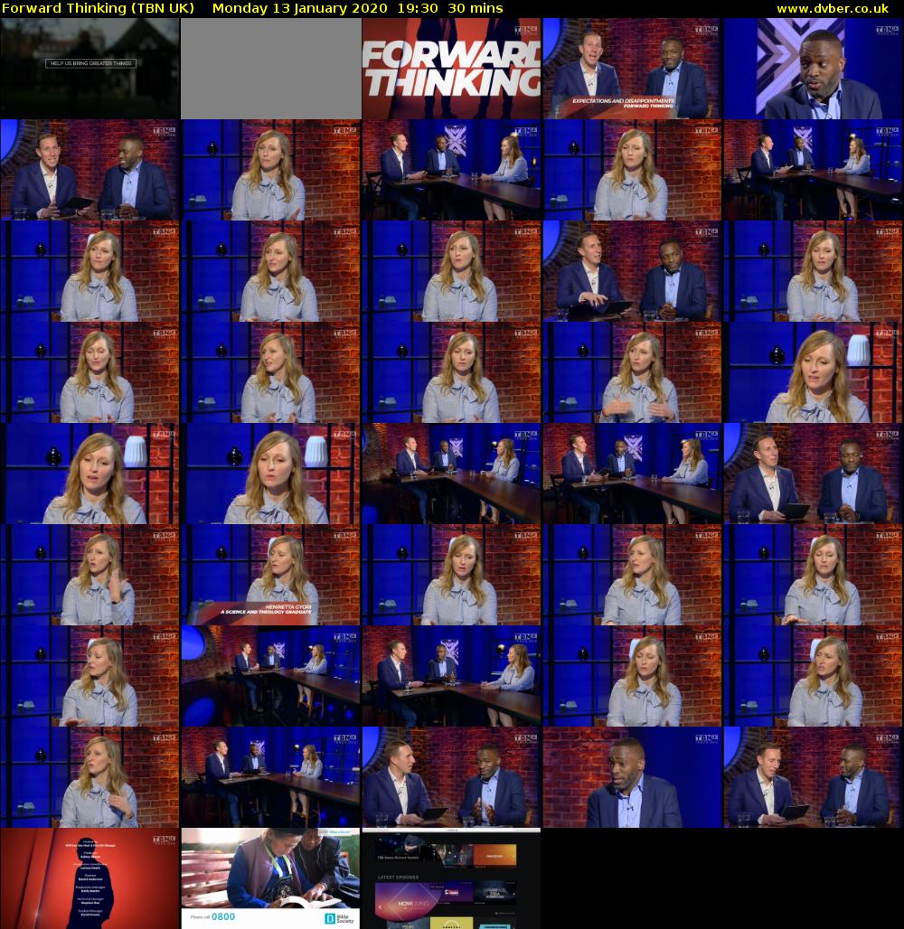 Forward Thinking (TBN UK) Monday 13 January 2020 19:30 - 20:00