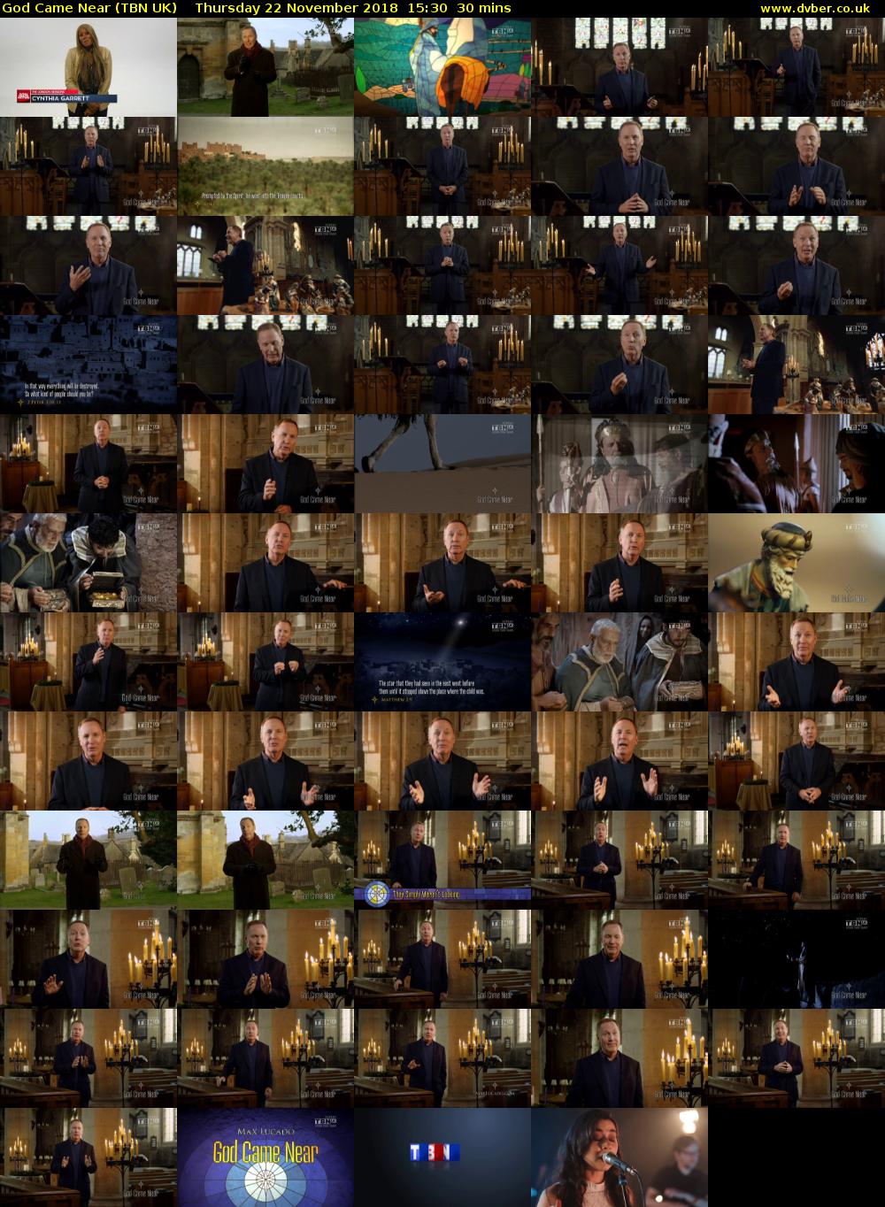 God Came Near (TBN UK) Thursday 22 November 2018 15:30 - 16:00