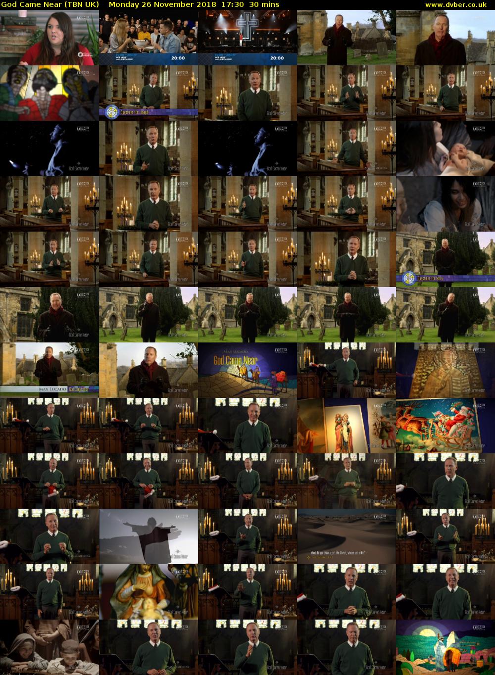 God Came Near (TBN UK) Monday 26 November 2018 17:30 - 18:00