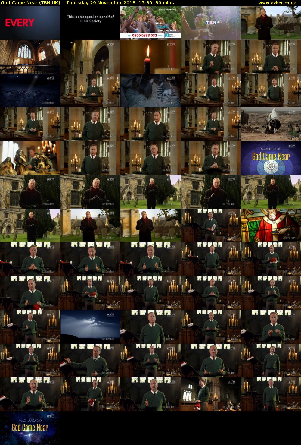 God Came Near (TBN UK) Thursday 29 November 2018 15:30 - 16:00