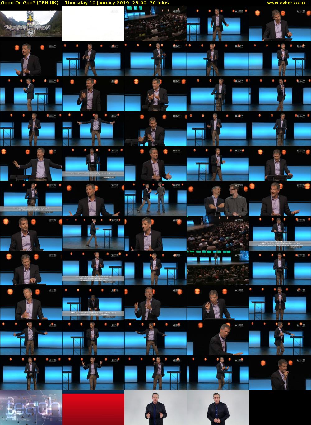 Good Or God? (TBN UK) Thursday 10 January 2019 23:00 - 23:30