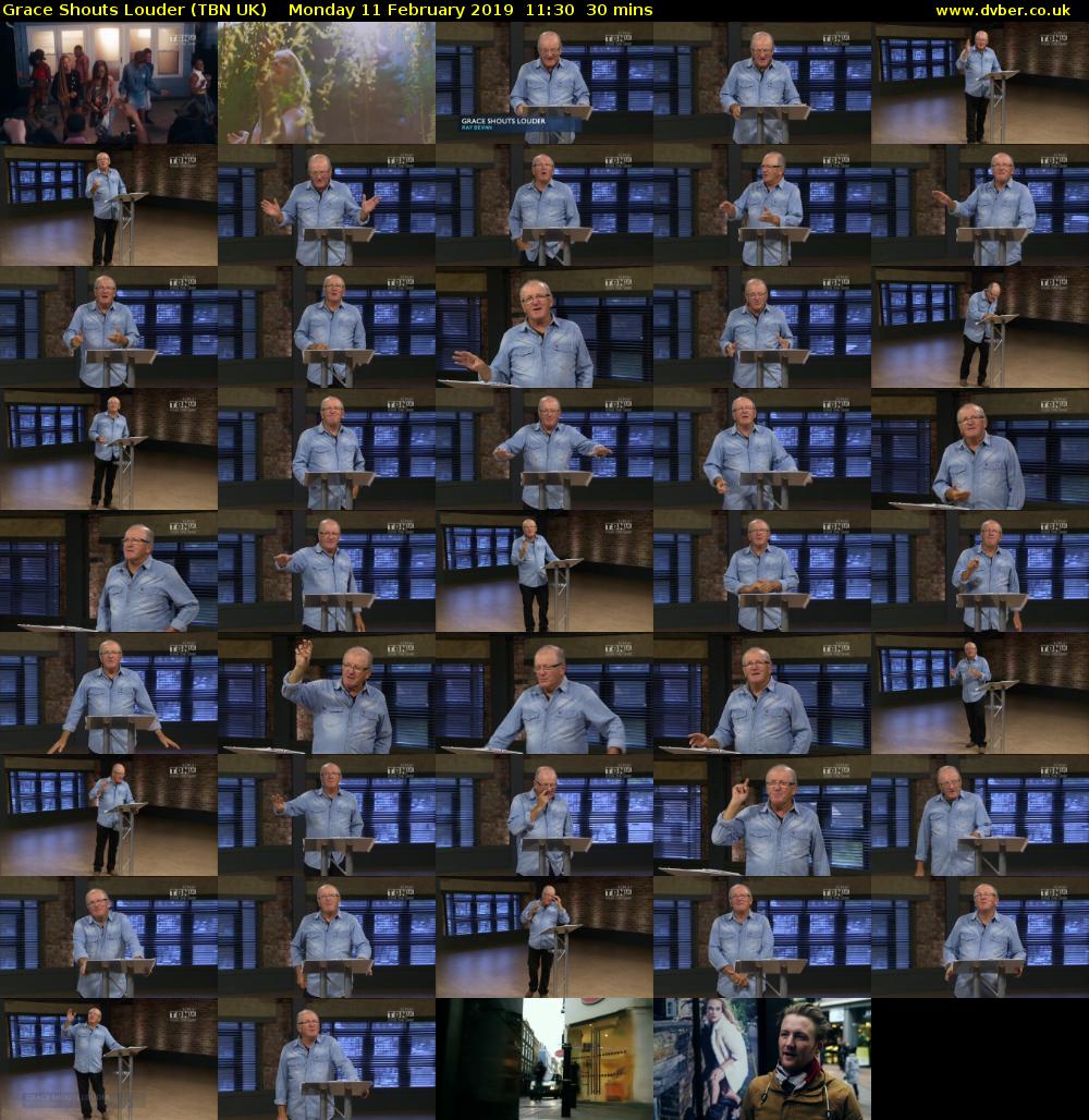 Grace Shouts Louder (TBN UK) Monday 11 February 2019 11:30 - 12:00