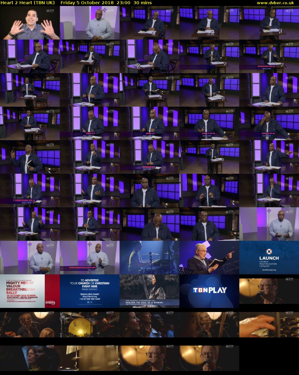 Heart 2 Heart (TBN UK) Friday 5 October 2018 23:00 - 23:30