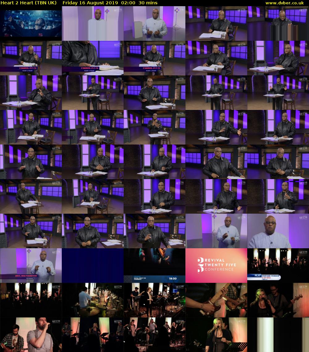 Heart 2 Heart (TBN UK) Friday 16 August 2019 02:00 - 02:30