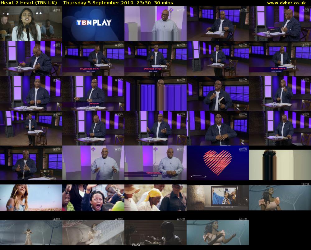 Heart 2 Heart (TBN UK) Thursday 5 September 2019 23:30 - 00:00