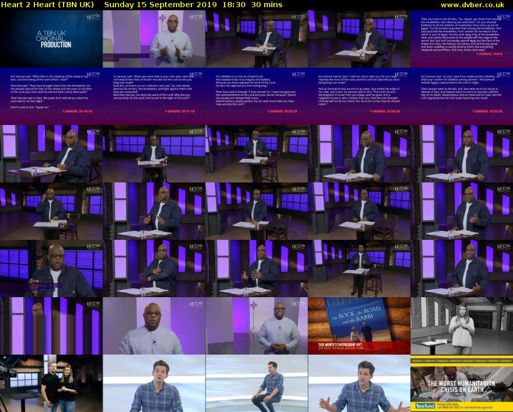 Heart 2 Heart (TBN UK) Sunday 15 September 2019 18:30 - 19:00