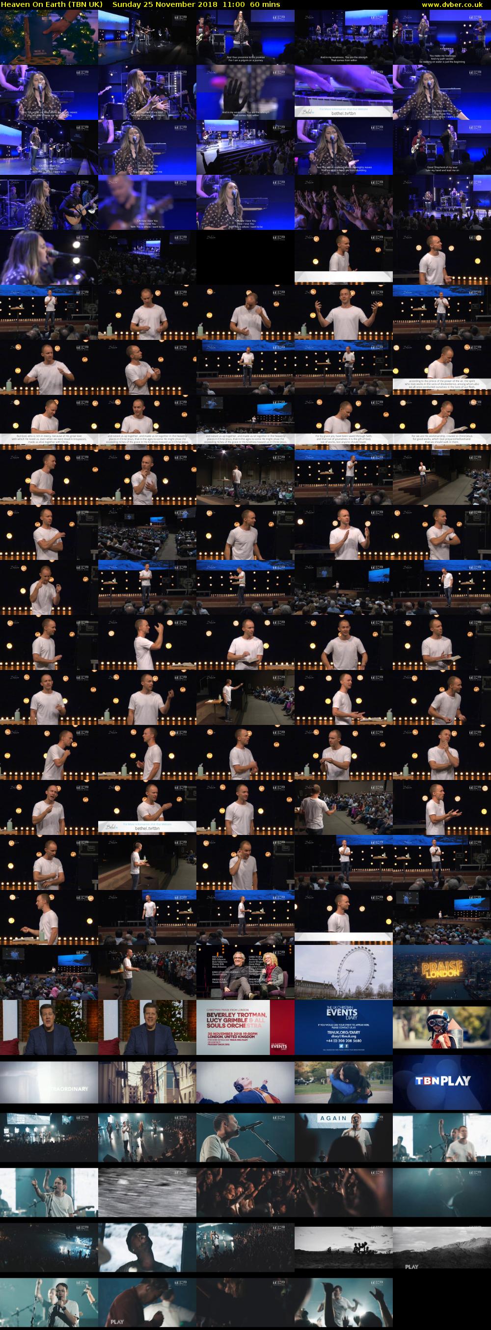 Heaven On Earth (TBN UK) Sunday 25 November 2018 11:00 - 12:00
