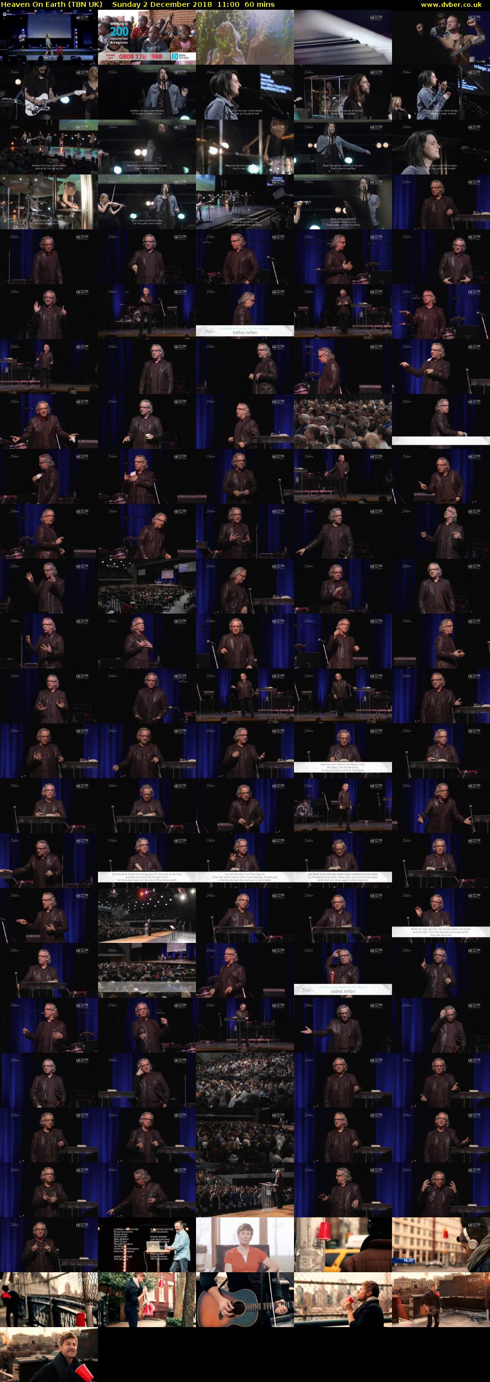 Heaven On Earth (TBN UK) Sunday 2 December 2018 11:00 - 12:00