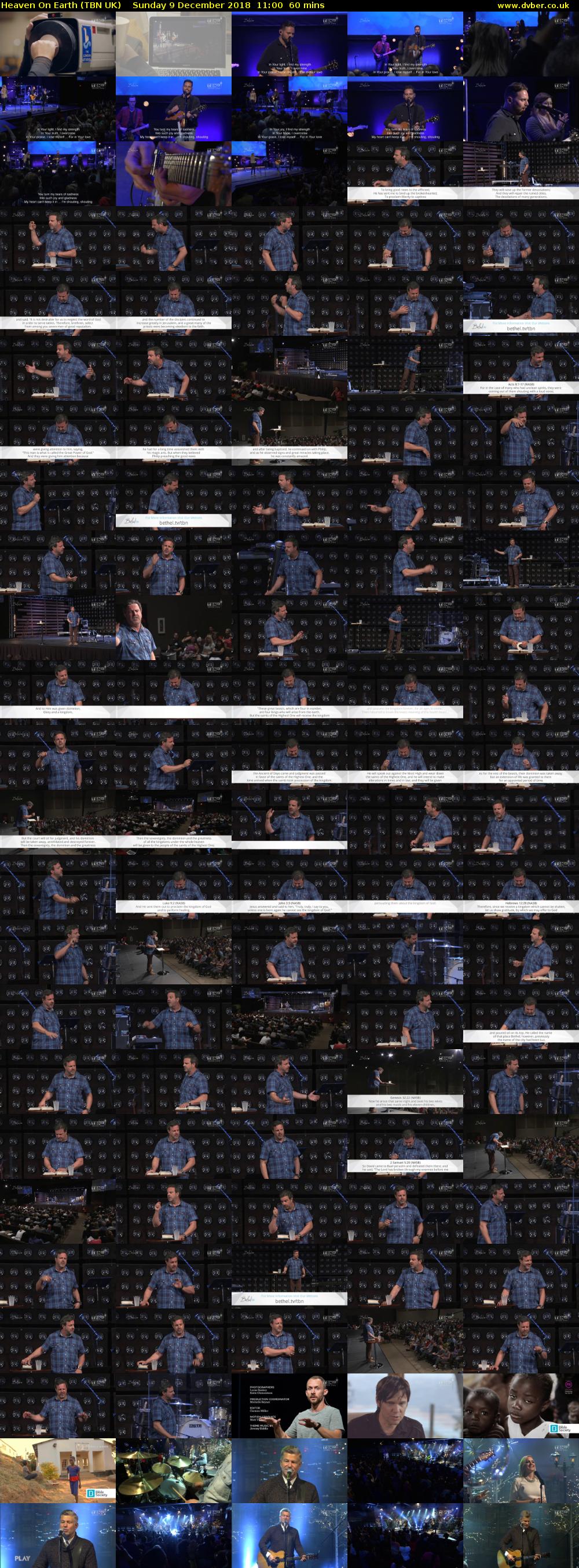 Heaven On Earth (TBN UK) Sunday 9 December 2018 11:00 - 12:00