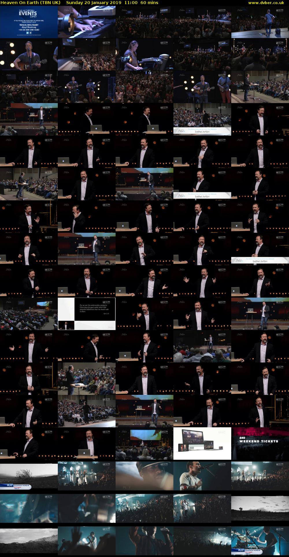 Heaven On Earth (TBN UK) Sunday 20 January 2019 11:00 - 12:00