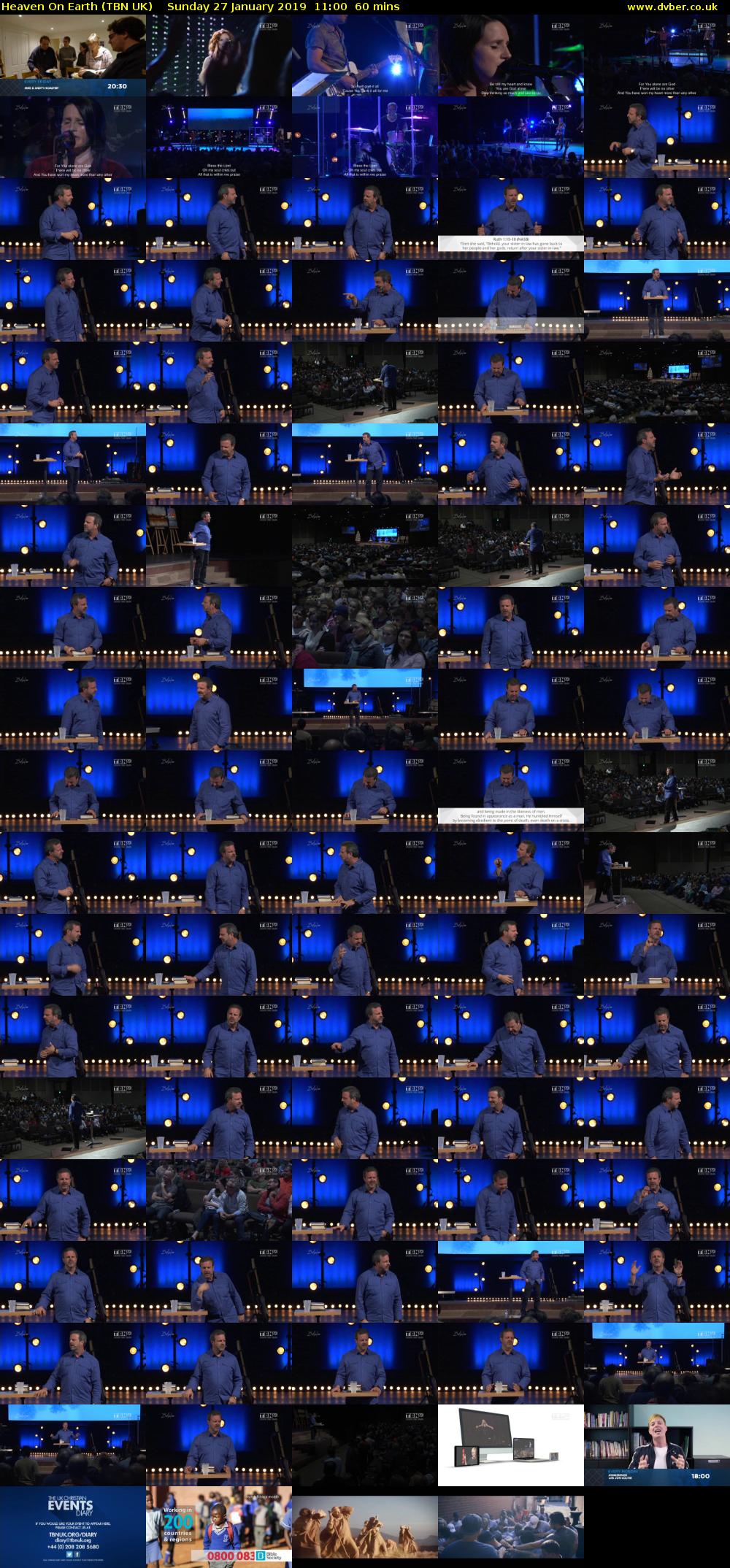 Heaven On Earth (TBN UK) Sunday 27 January 2019 11:00 - 12:00