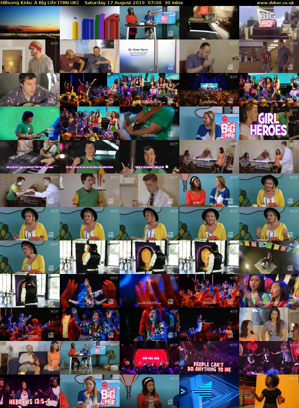 Hillsong Kids: A Big Life (TBN UK) Saturday 17 August 2019 07:00 - 07:30