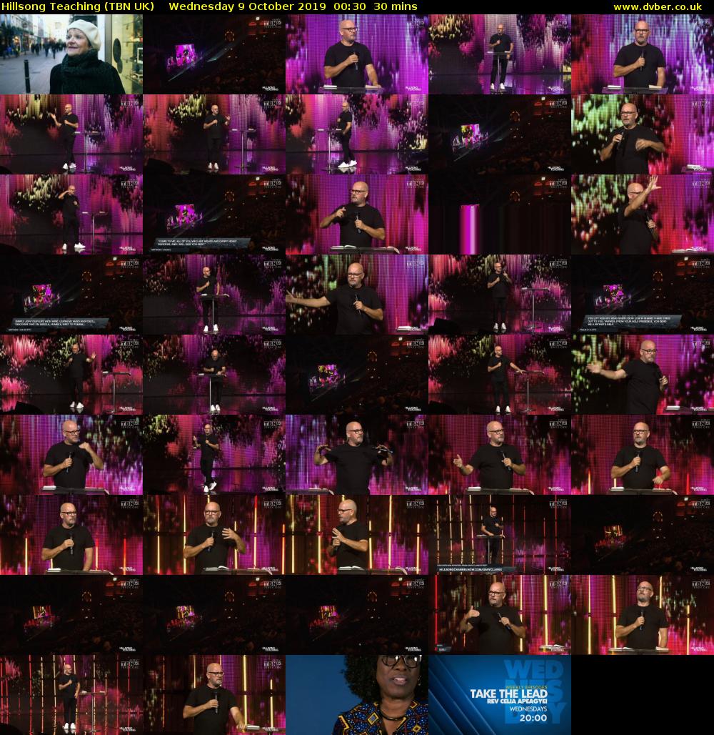 Hillsong Teaching (TBN UK) Wednesday 9 October 2019 00:30 - 01:00