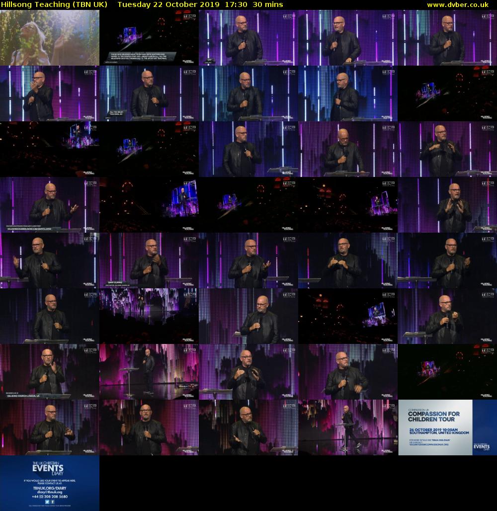 Hillsong Teaching (TBN UK) Tuesday 22 October 2019 17:30 - 18:00