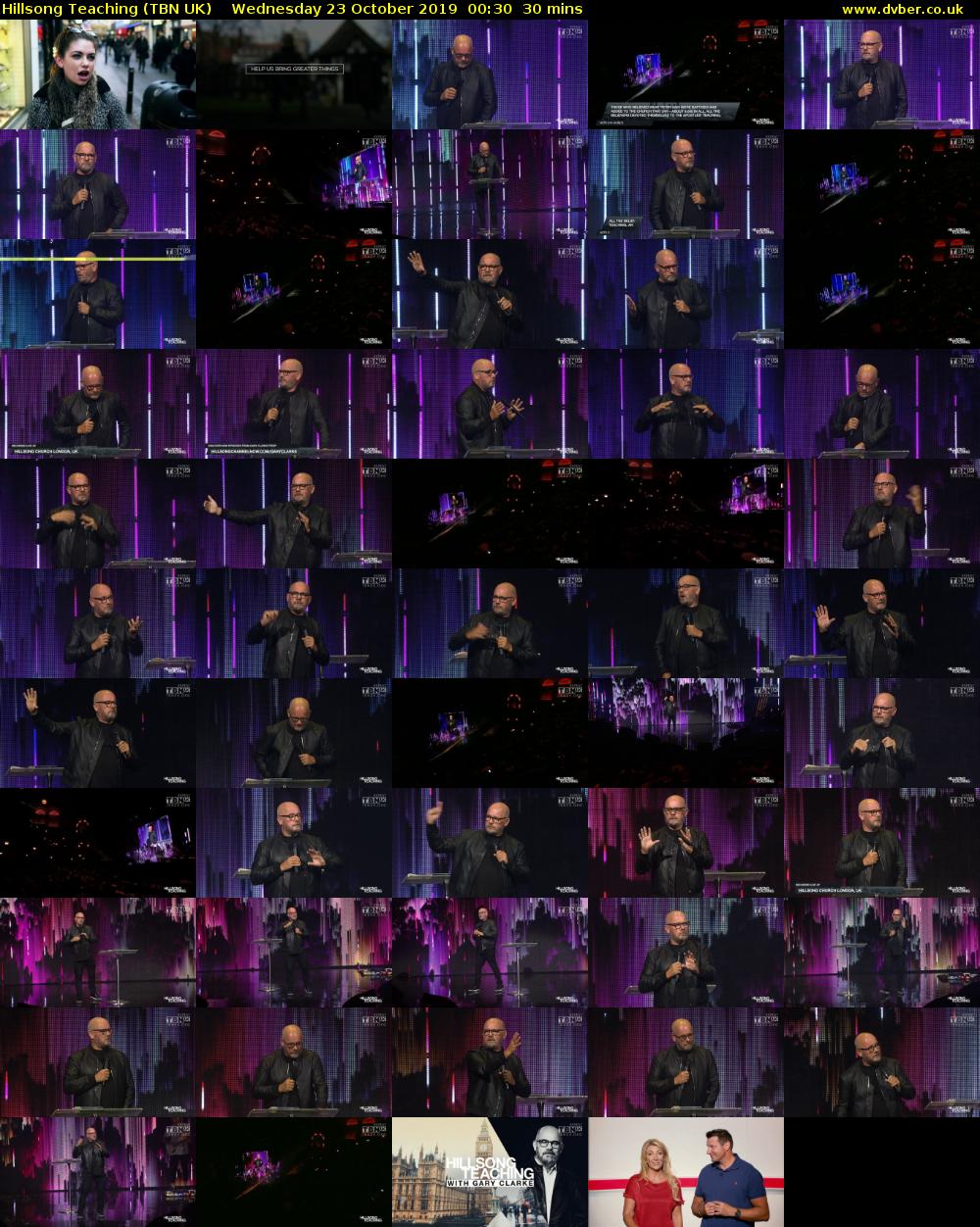 Hillsong Teaching (TBN UK) Wednesday 23 October 2019 00:30 - 01:00