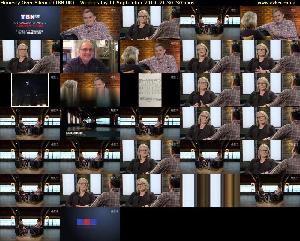 Honesty Over Silence (TBN UK) Wednesday 11 September 2019 21:30 - 22:00