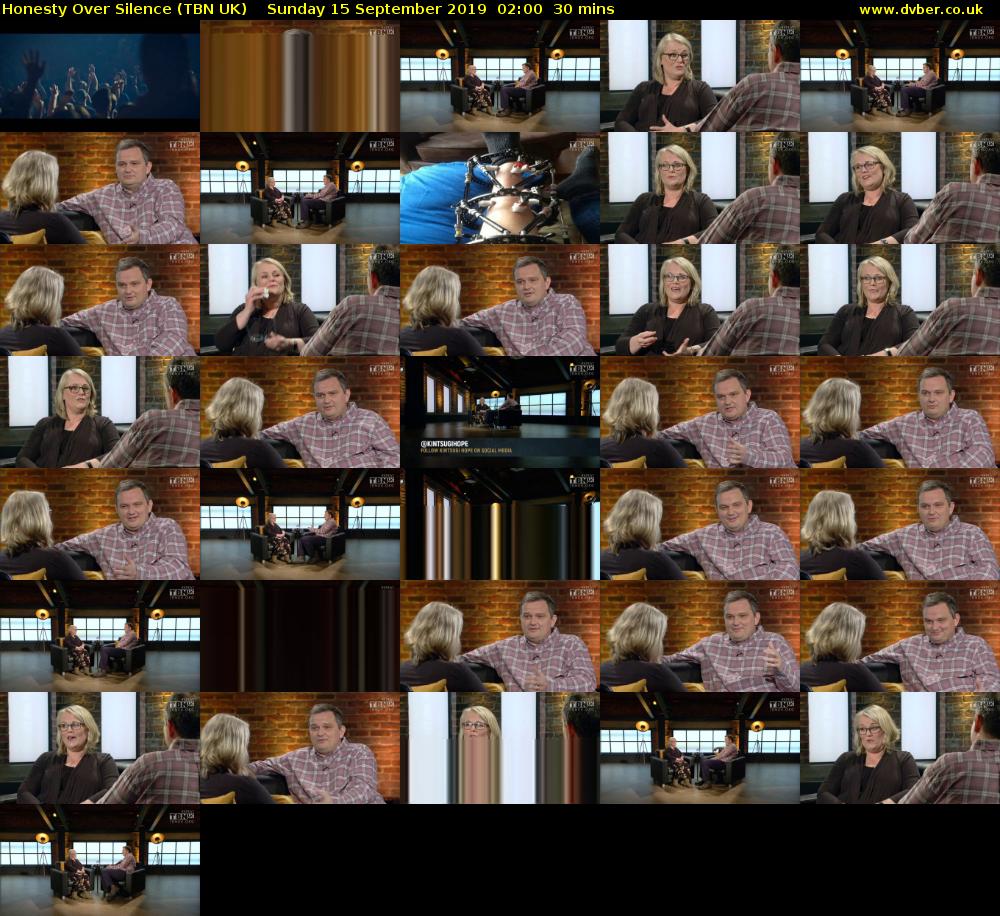 Honesty Over Silence (TBN UK) Sunday 15 September 2019 02:00 - 02:30
