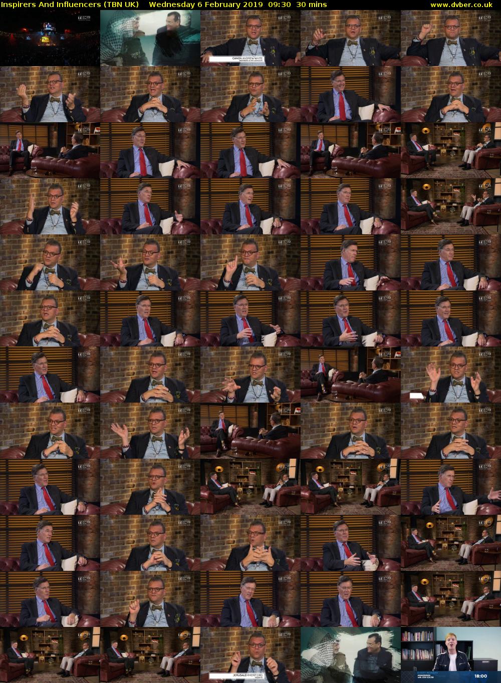 Inspirers And Influencers (TBN UK) Wednesday 6 February 2019 09:30 - 10:00