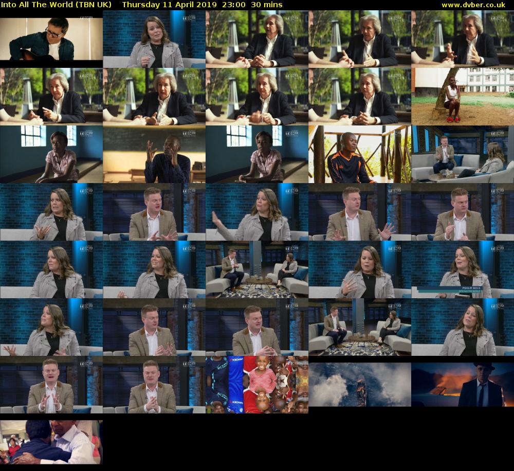 Into All The World (TBN UK) Thursday 11 April 2019 23:00 - 23:30