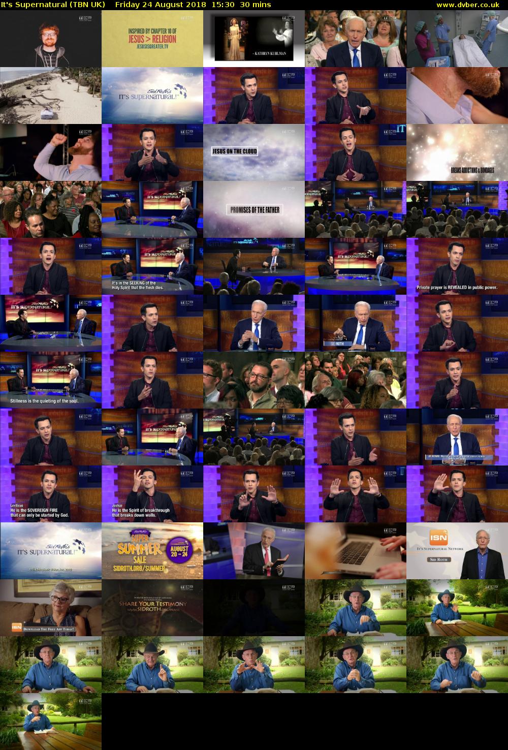 It's Supernatural (TBN UK) Friday 24 August 2018 15:30 - 16:00