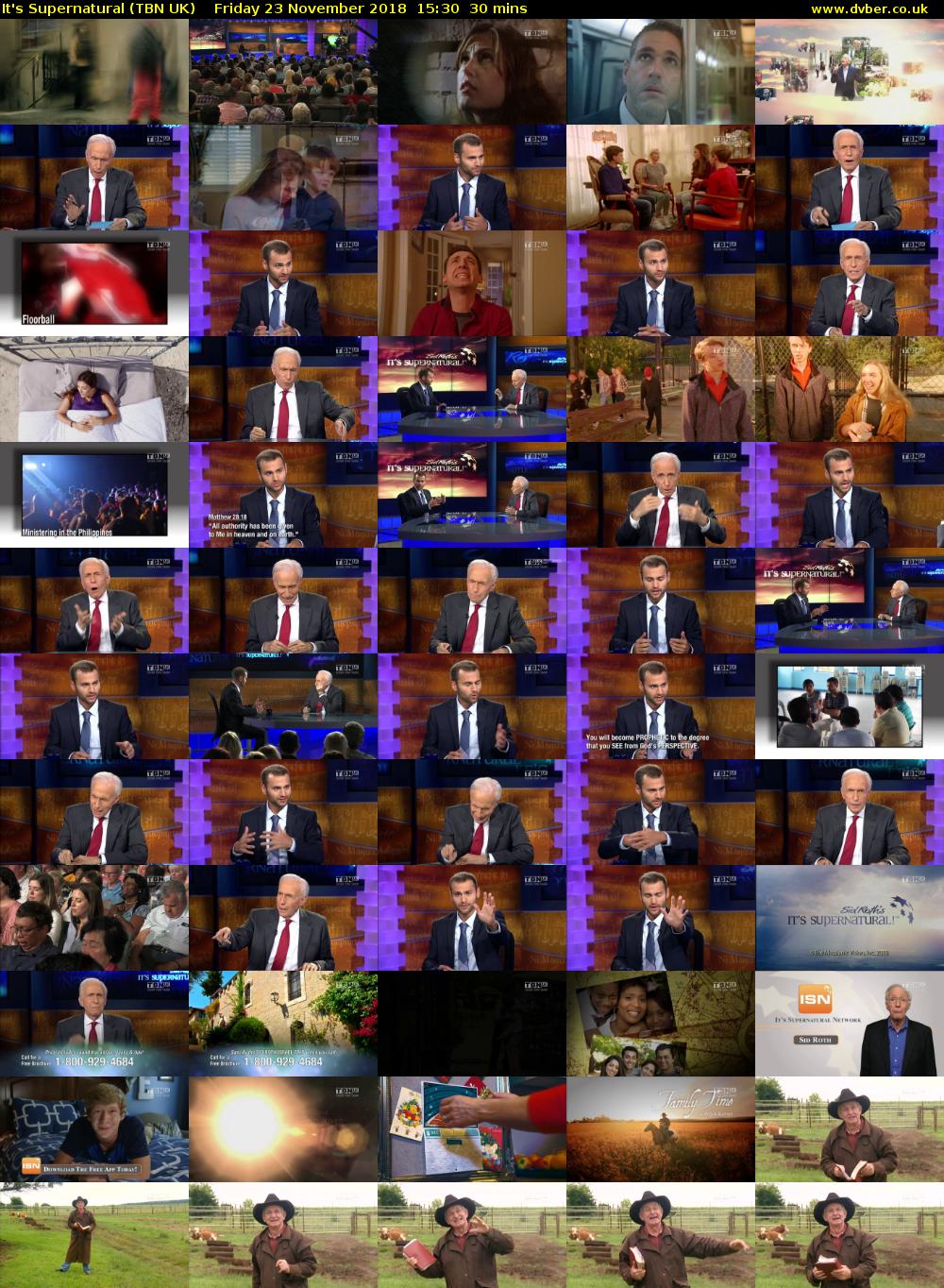 It's Supernatural (TBN UK) Friday 23 November 2018 15:30 - 16:00