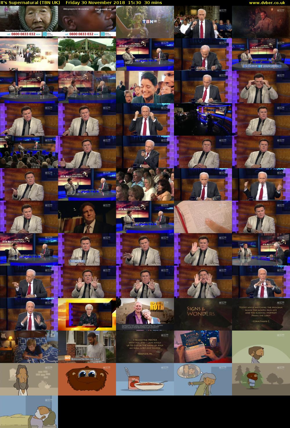 It's Supernatural (TBN UK) Friday 30 November 2018 15:30 - 16:00