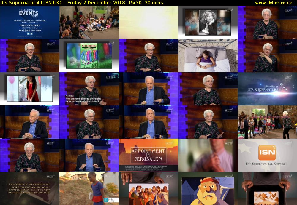 It's Supernatural (TBN UK) Friday 7 December 2018 15:30 - 16:00