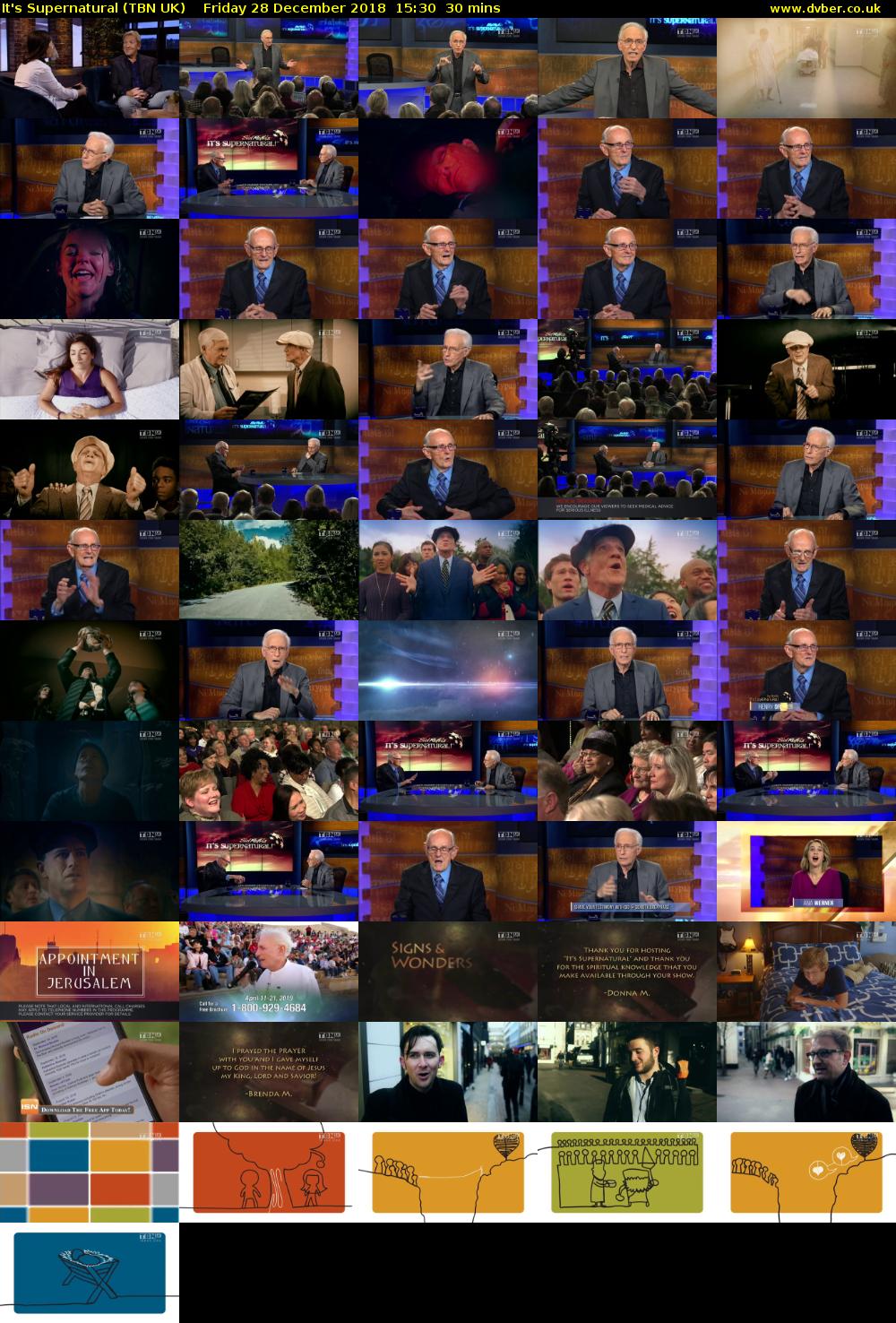 It's Supernatural (TBN UK) Friday 28 December 2018 15:30 - 16:00