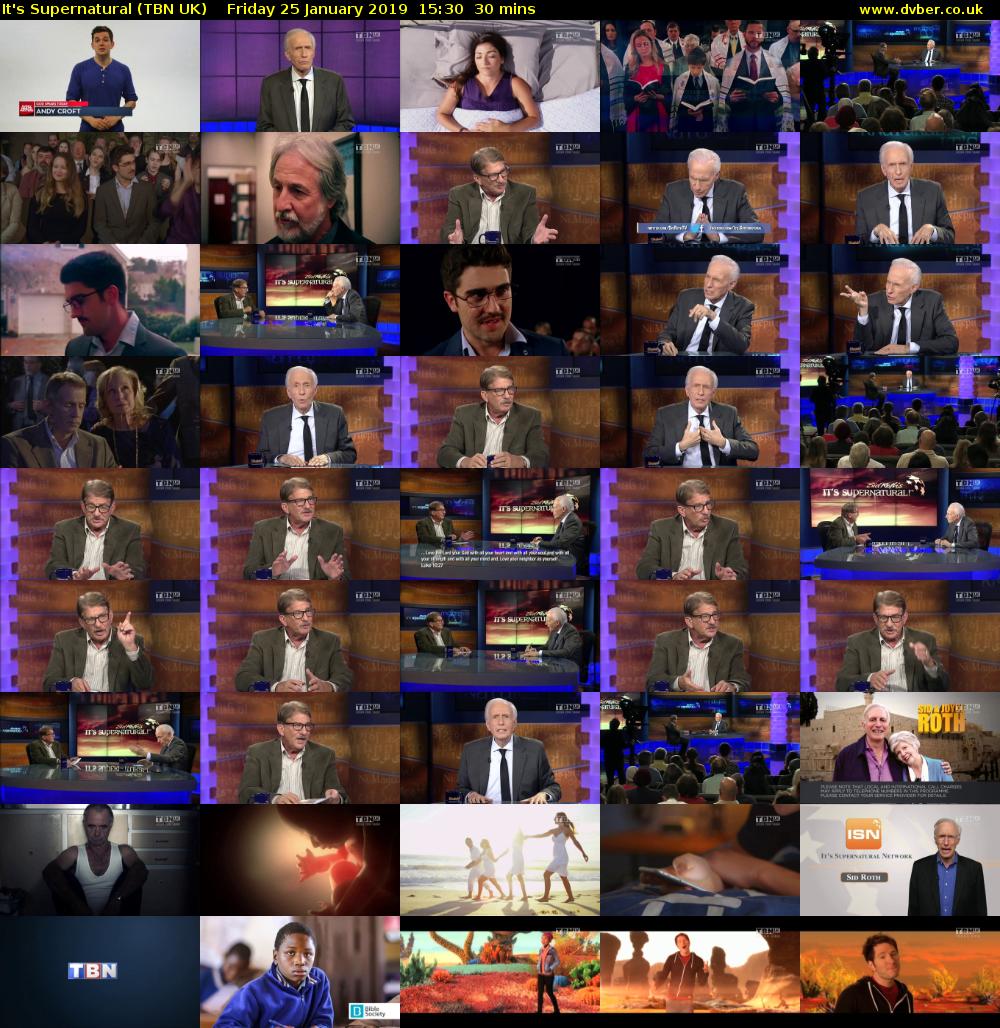 It's Supernatural (TBN UK) Friday 25 January 2019 15:30 - 16:00