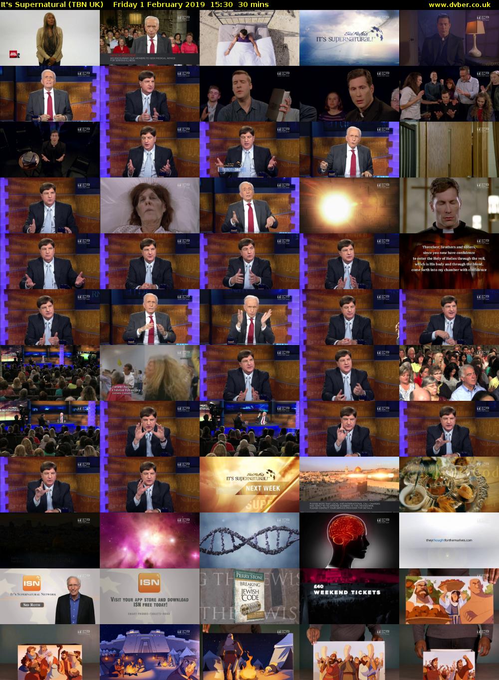 It's Supernatural (TBN UK) Friday 1 February 2019 15:30 - 16:00