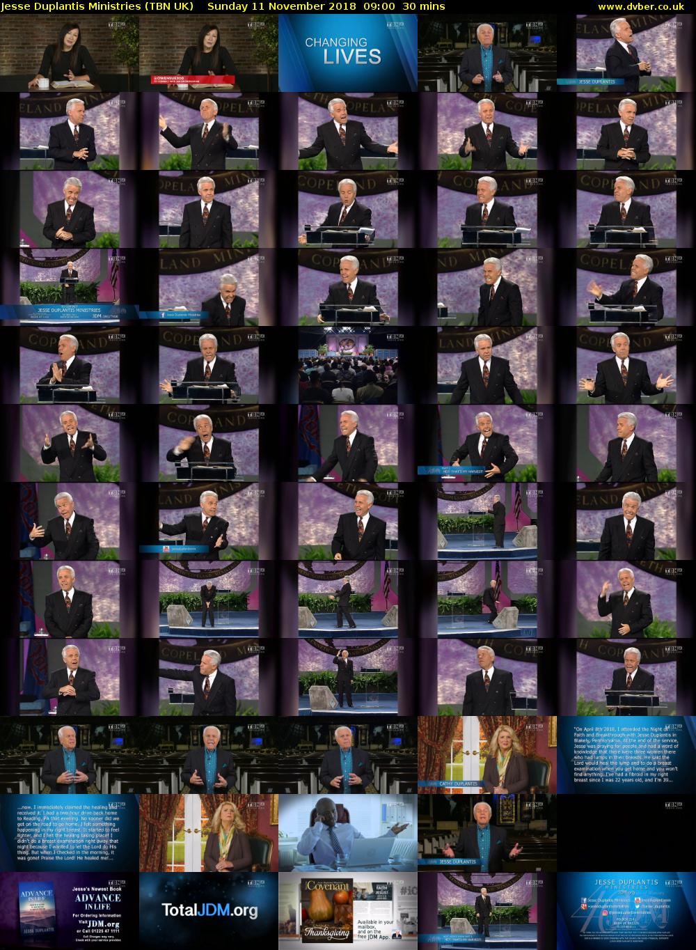 Jesse Duplantis Ministries (TBN UK) Sunday 11 November 2018 09:00 - 09:30