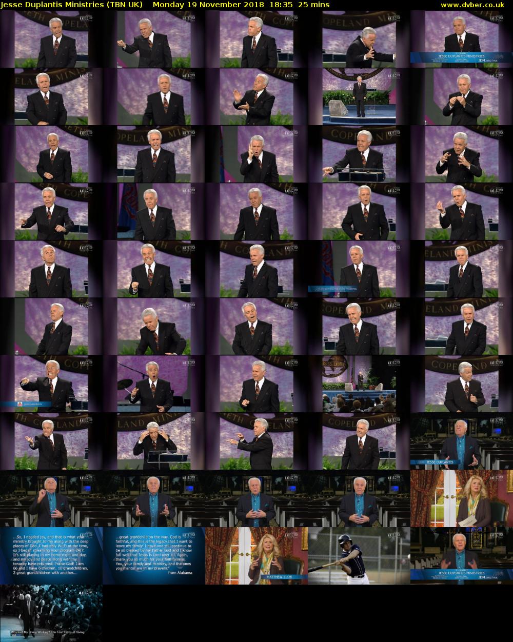 Jesse Duplantis Ministries (TBN UK) Monday 19 November 2018 18:35 - 19:00
