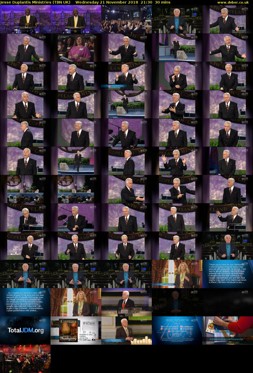 Jesse Duplantis Ministries (TBN UK) Wednesday 21 November 2018 21:30 - 22:00