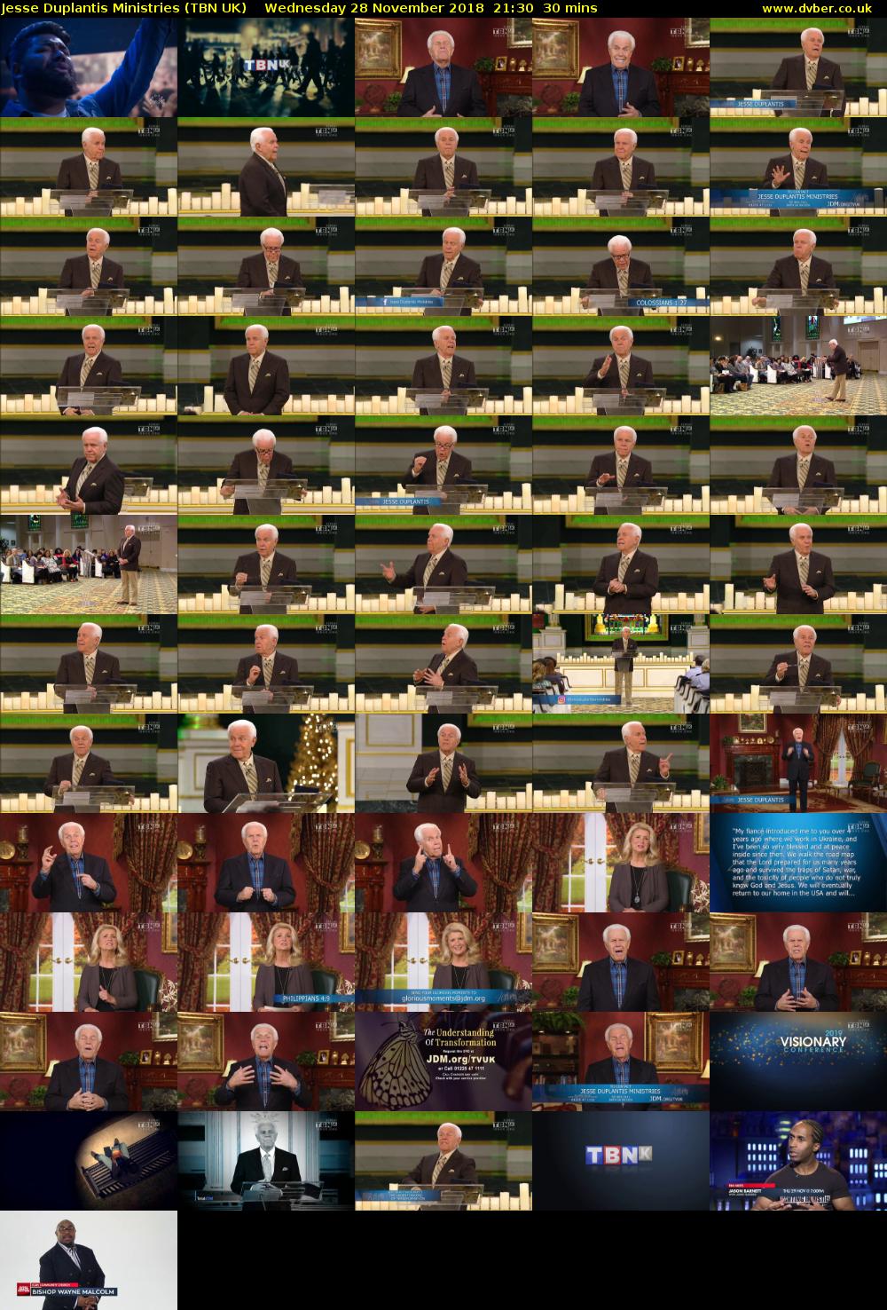 Jesse Duplantis Ministries (TBN UK) Wednesday 28 November 2018 21:30 - 22:00