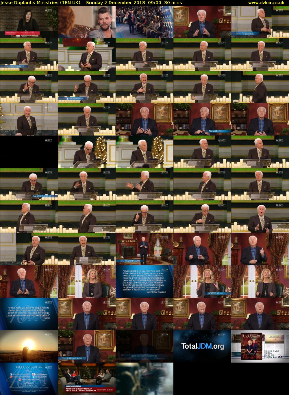 Jesse Duplantis Ministries (TBN UK) Sunday 2 December 2018 09:00 - 09:30