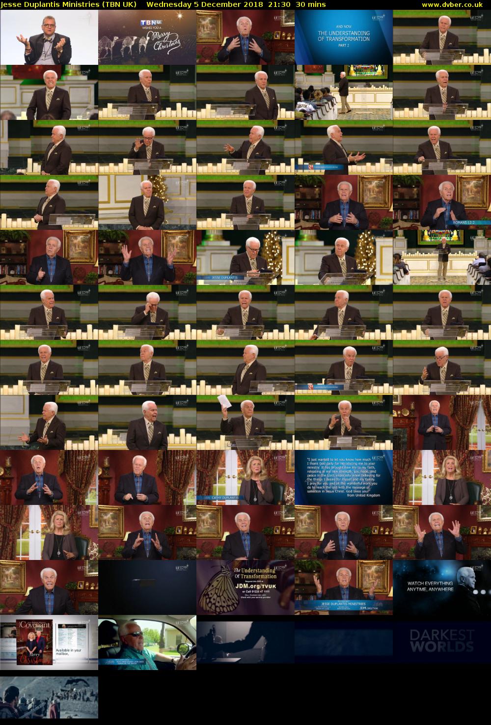 Jesse Duplantis Ministries (TBN UK) Wednesday 5 December 2018 21:30 - 22:00