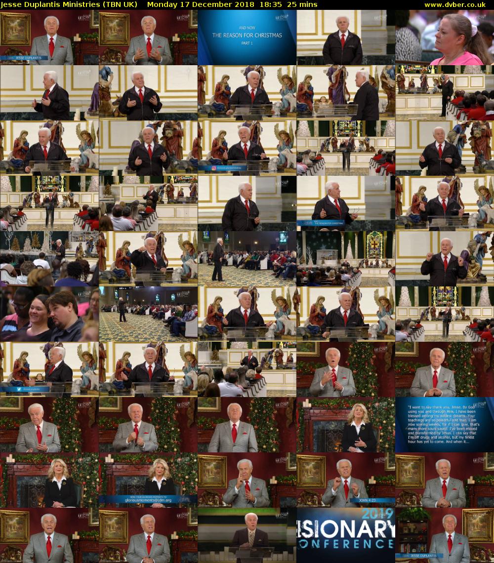 Jesse Duplantis Ministries (TBN UK) Monday 17 December 2018 18:35 - 19:00