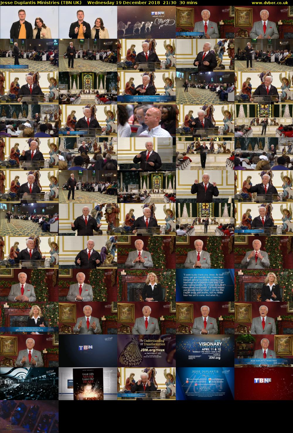 Jesse Duplantis Ministries (TBN UK) Wednesday 19 December 2018 21:30 - 22:00