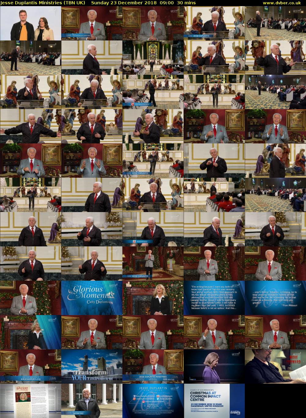 Jesse Duplantis Ministries (TBN UK) Sunday 23 December 2018 09:00 - 09:30