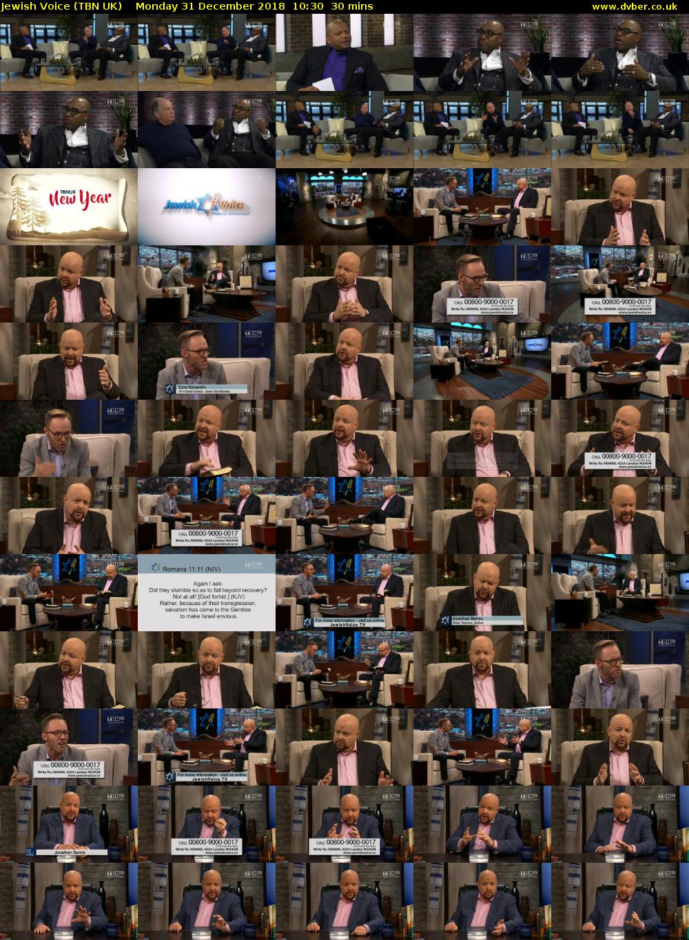 Jewish Voice (TBN UK) Monday 31 December 2018 10:30 - 11:00