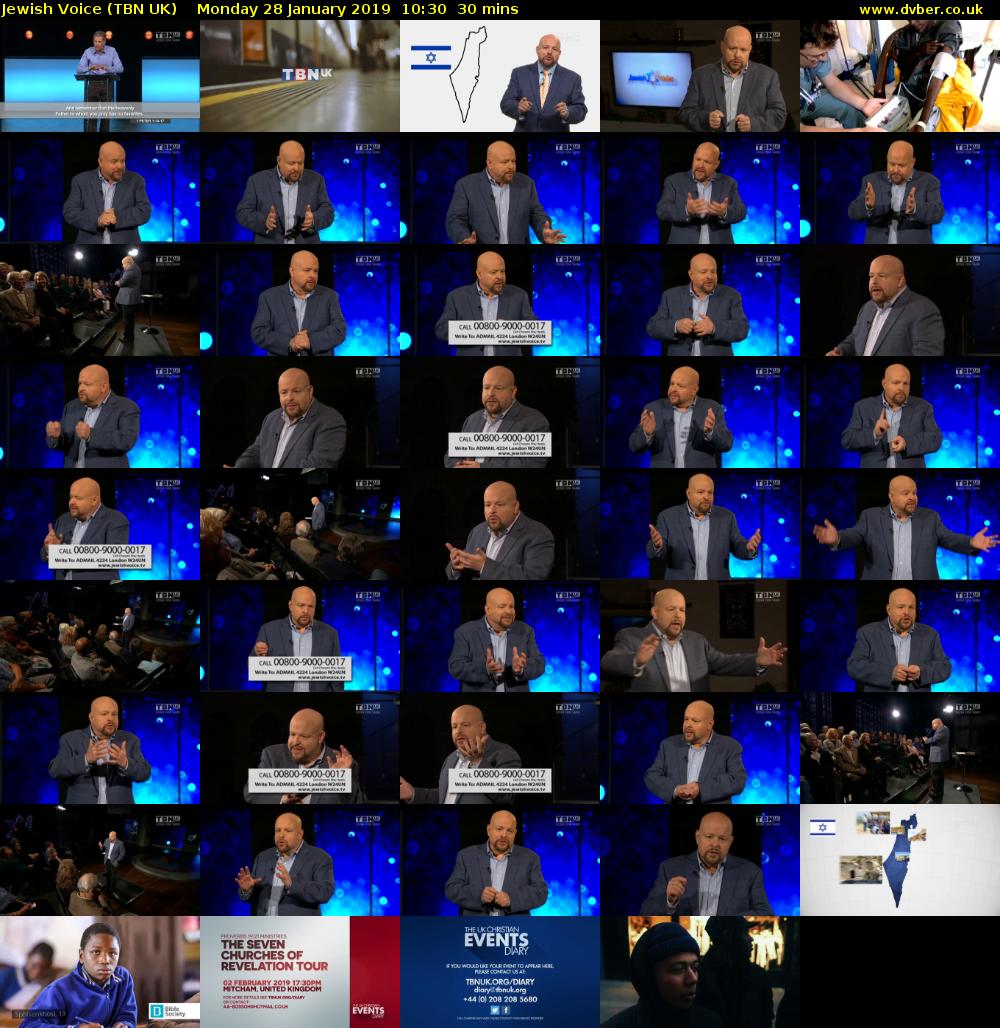 Jewish Voice (TBN UK) Monday 28 January 2019 10:30 - 11:00