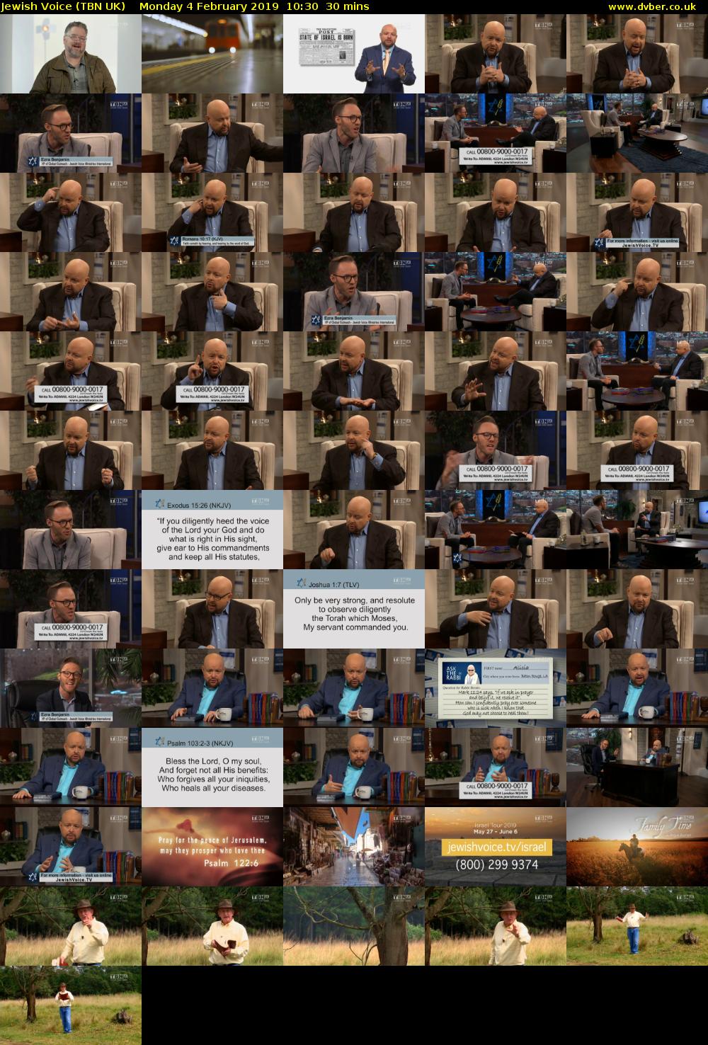 Jewish Voice (TBN UK) Monday 4 February 2019 10:30 - 11:00