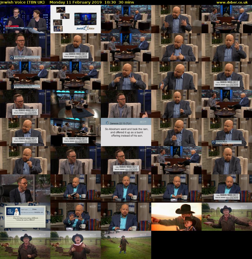 Jewish Voice (TBN UK) Monday 11 February 2019 10:30 - 11:00