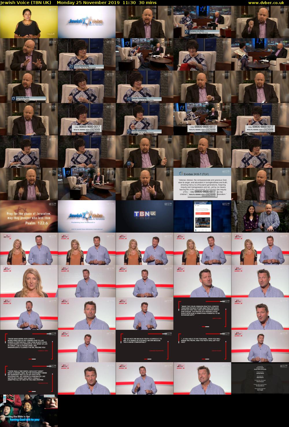 Jewish Voice (TBN UK) Monday 25 November 2019 11:30 - 12:00