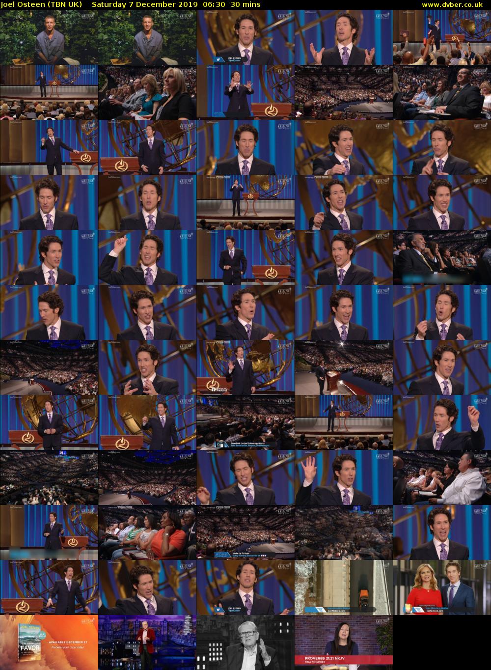 Joel Osteen (TBN UK) Saturday 7 December 2019 06:30 - 07:00