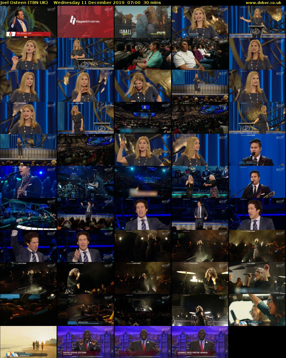 Joel Osteen (TBN UK) Wednesday 11 December 2019 07:00 - 07:30