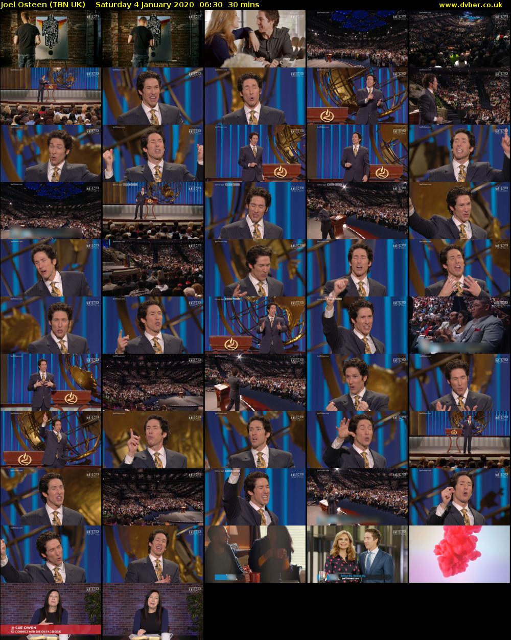 Joel Osteen (TBN UK) Saturday 4 January 2020 06:30 - 07:00